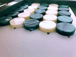 Pions De Backgammon En Acetate Nacrés - Ivoire / Vert -Périphériques De Jeu IMG 4231 clipped rev 1