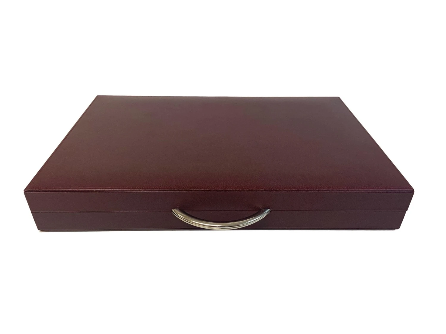 Backgammon Cuir Véritable GM - Bordeaux - Renzo Romagnoli 8 Backgammon Cuir Véritable GM - Bordeaux - Renzo Romagnoli – Image 6