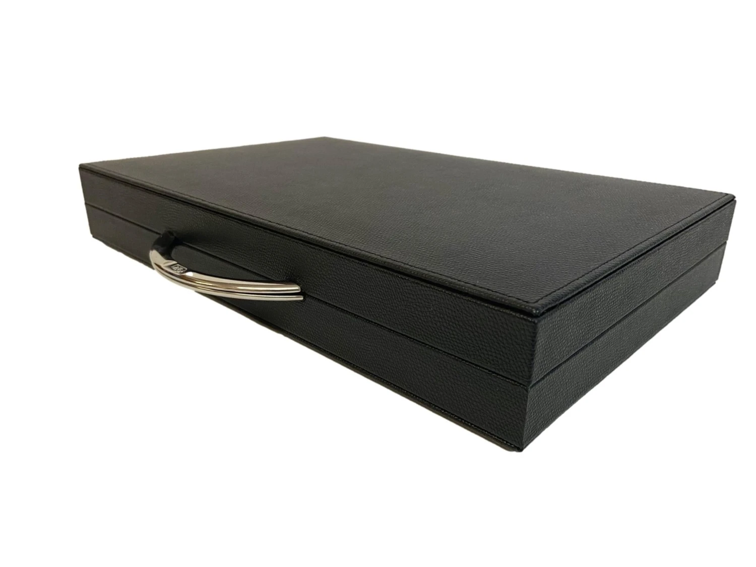 Backgammon Cuir Véritable GM - Noir / Orange - Renzo Romagnoli 11 Backgammon Cuir Véritable GM - Noir / Orange - Renzo Romagnoli – Image 9