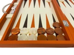 Backgammon Cuir Véritable GM - Orange - Renzo Romagnoli 16 Backgammon Cuir Véritable GM - Orange - Renzo Romagnoli -Périphériques De Jeu backgammon cuir veritable gm orange renzo romagnoli backgammon en cuir 675941