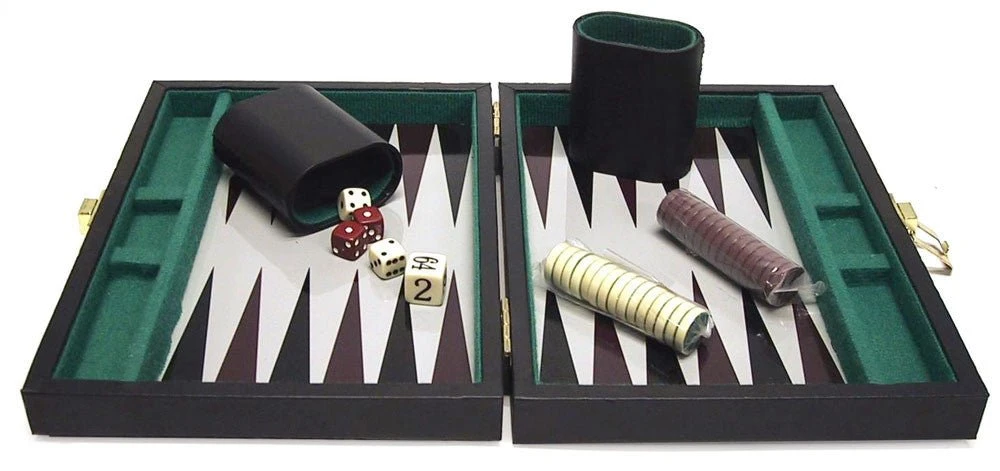 HOT Backgammon De Voyage Magnétique - Vinyle Noir 3 HOT Backgammon De Voyage Magnétique - Vinyle Noir