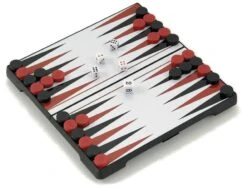 HOT Backgammon De Voyage - Plastique Magnétique - 17 X 8,5 Cm