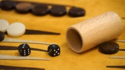 Backgammon De Voyage - Roulable - Cuir Jaune