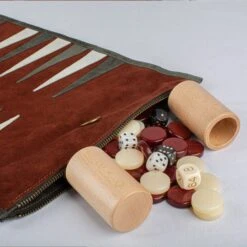 Backgammon De Voyage - Roulable - Cuir Rouge -Périphériques De Jeu backgammon de voyage roulable cuir rouge backgammon en cuir de voyage 294747