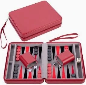 Philos Backgammon De Voyage- Sacoche Cuir Vegan 3 Philos Backgammon De Voyage- Sacoche Cuir Vegan
