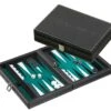 Philos Backgammon De Voyage - Style Cuir Noir / Velour émeraude - Magnétique -Périphériques De Jeu backgammon de voyage style cuir noir velour emeraude magnetique backgammon en cuir vegan de voyage 924797