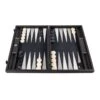 Backgammon En Bois Et Cuir Vegan - Noir