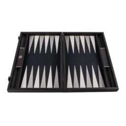 Backgammon En Bois Et Cuir Vegan - Noir -Périphériques De Jeu backgammon en bois et cuir vegan noir backgammon en bois marquete et cuir vegan cadeau adulte 886894