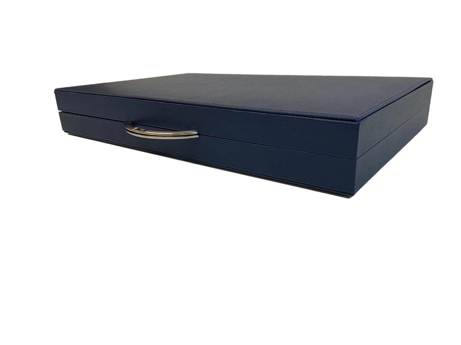 Backgammon En Cuir Véritable MM - Bleu - Renzo Romagnoli 6 Backgammon En Cuir Véritable MM - Bleu - Renzo Romagnoli – Image 4