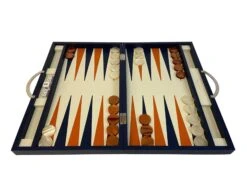 Backgammon En Cuir Véritable MM - Bleu - Renzo Romagnoli 13 Backgammon En Cuir Véritable MM - Bleu - Renzo Romagnoli -Périphériques De Jeu backgammon en cuir veritable mm bleu renzo romagnoli backgammon en cuir bel objet 523411