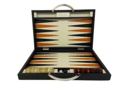 Backgammon En Cuir Véritable MM - Noir / Orange - Renzo Romagnoli 21 Backgammon En Cuir Véritable MM - Noir / Orange - Renzo Romagnoli -Périphériques De Jeu backgammon en cuir veritable mm noir orange renzo romagnoli backgammon en cuir 166935
