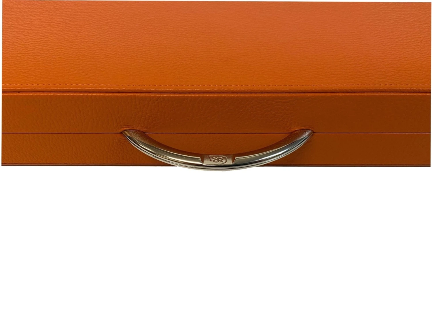 Backgammon En Cuir Véritable MM - Orange - Renzo Romagnoli 5 Backgammon En Cuir Véritable MM - Orange - Renzo Romagnoli – Image 3