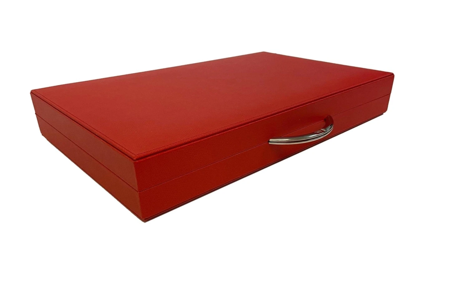 Backgammon En Cuir Véritable MM - Rouge - Renzo Romagnoli 8 Backgammon En Cuir Véritable MM - Rouge - Renzo Romagnoli – Image 6