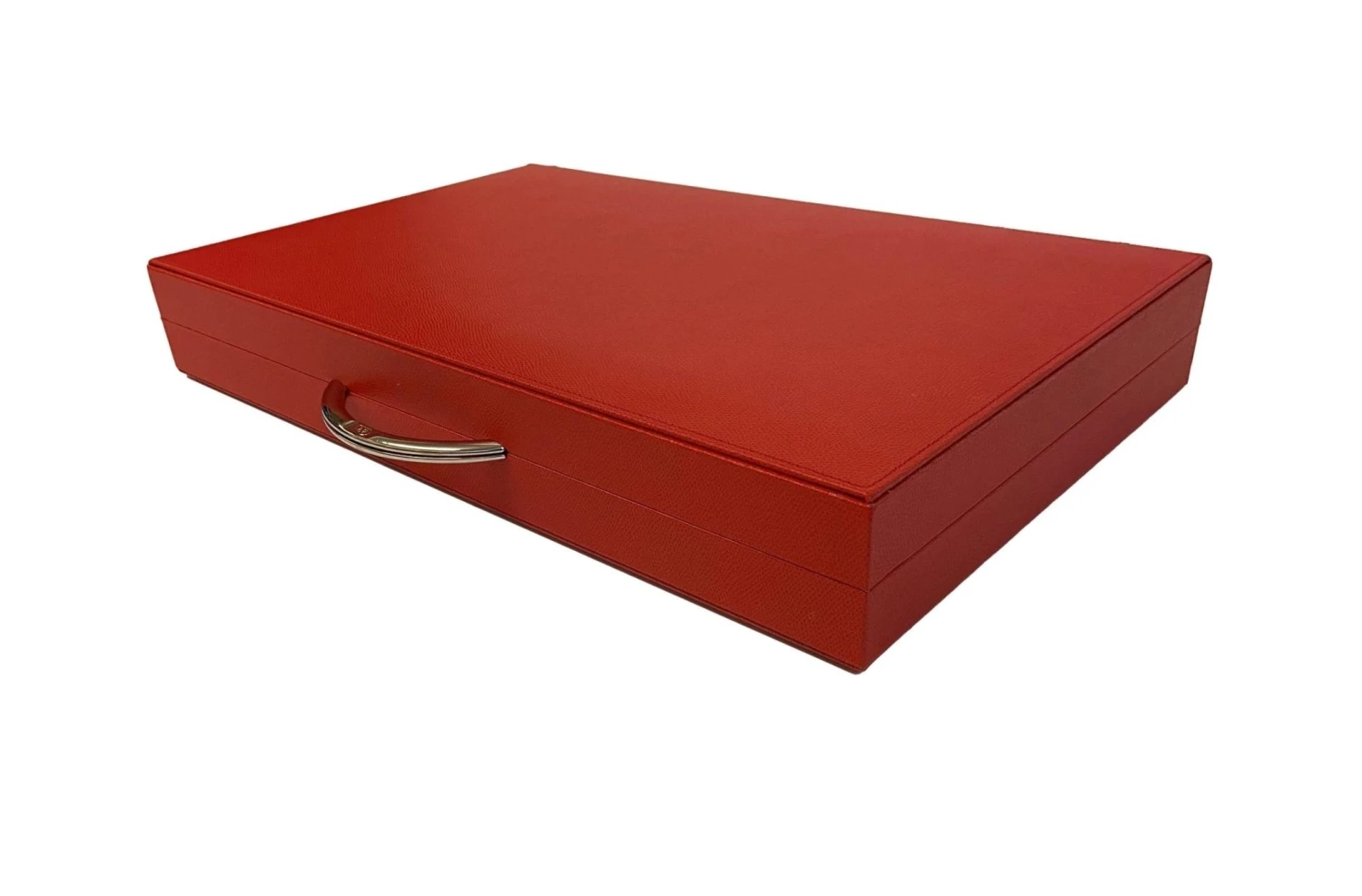Backgammon En Cuir Véritable MM - Rouge - Renzo Romagnoli 9 Backgammon En Cuir Véritable MM - Rouge - Renzo Romagnoli – Image 7