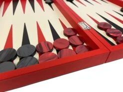 Backgammon En Cuir Véritable MM - Rouge - Renzo Romagnoli