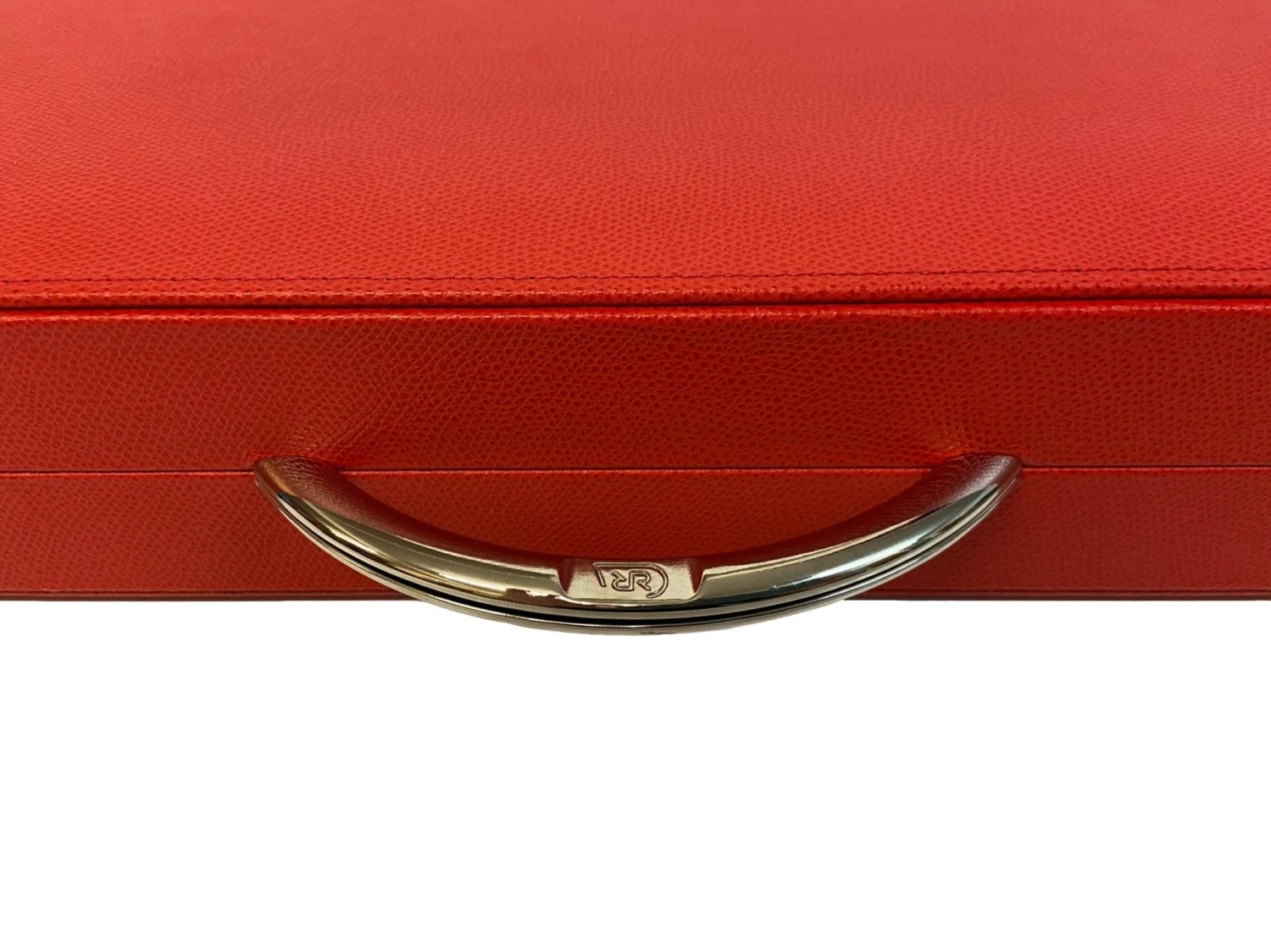Backgammon En Cuir Véritable MM - Rouge - Renzo Romagnoli 5 Backgammon En Cuir Véritable MM - Rouge - Renzo Romagnoli – Image 3