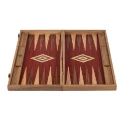 Backgammon En Noyer - Rouge -Périphériques De Jeu backgammon en noyer rouge backgammon en bois marquete 966625