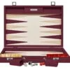 Backgammon Hector Saxe - Buffle Chaîne Bordeaux - Compétition -Périphériques De Jeu backgammon hector saxe buffle chaine bordeaux competition backgammon cuir veritable 639310