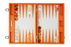 Backgammon Hector Saxe - Buffle Orange - Grand 8 Backgammon Hector Saxe - Buffle Orange - Grand -Périphériques De Jeu backgammon hector saxe buffle orange grand backgammon en cuir 136829