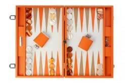 Backgammon Hector Saxe - Buffle Orange - Grand 7 Backgammon Hector Saxe - Buffle Orange - Grand -Périphériques De Jeu backgammon hector saxe buffle orange grand backgammon en cuir 585778