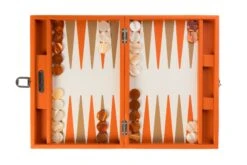 Backgammon Hector Saxe - Buffle Orange - Moyen -Périphériques De Jeu backgammon hector saxe buffle orange moyen backgammon en cuir 835831