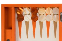 Backgammon Hector Saxe - Buffle Orange - Moyen -Périphériques De Jeu backgammon hector saxe buffle orange moyen backgammon en cuir 946731
