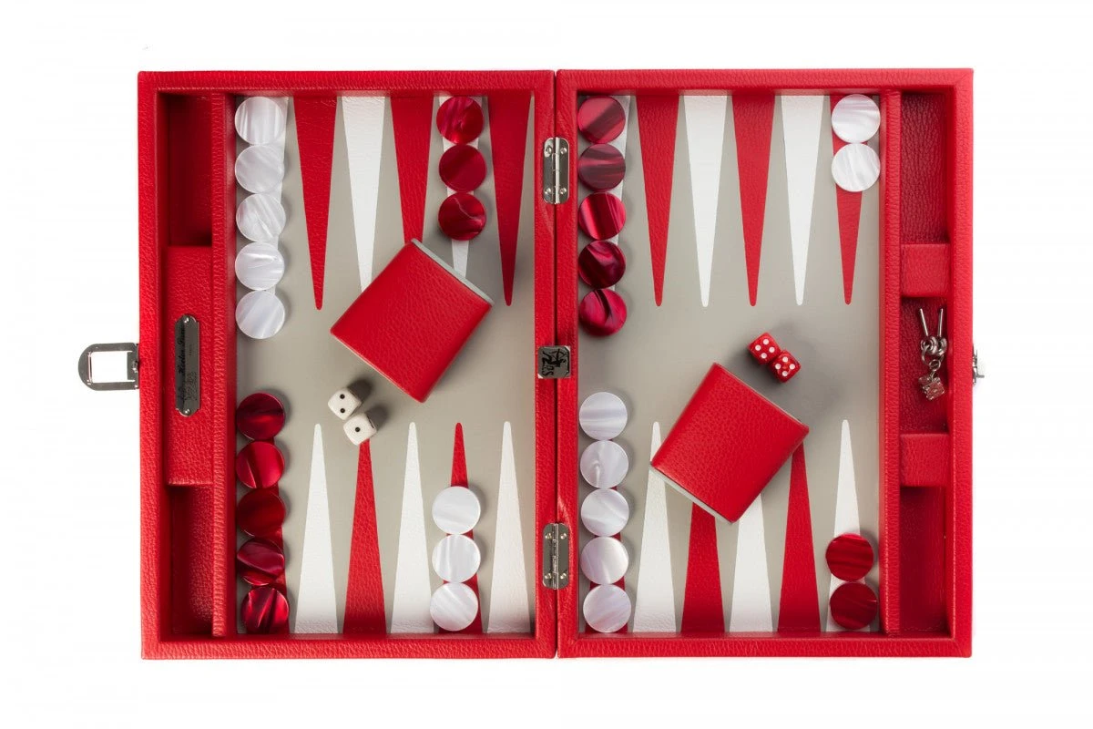 Backgammon Hector Saxe - Buffle Rouge - Moyen 4 Backgammon Hector Saxe - Buffle Rouge - Moyen – Image 2