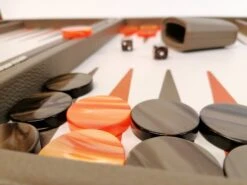Backgammon Hector Saxe - Buffle Taupe - Grand