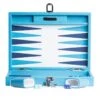 Backgammon Hector Saxe - Cuir Bleu Ciel - Moyen -Périphériques De Jeu backgammon hector saxe cuir bleu ciel moyen backgammon en cuir 424100