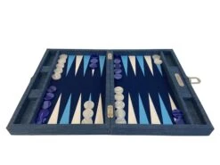 Backgammon Hector Saxe - Jean's Bleu Clair - Grand -Périphériques De Jeu backgammon hector saxe jeans bleu clair grand backgammon en cuir vegan 457216