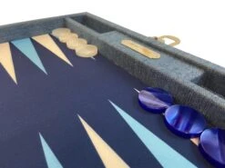 Backgammon Hector Saxe - Jean's Bleu Clair - Grand -Périphériques De Jeu backgammon hector saxe jeans bleu clair grand backgammon en cuir vegan 537252