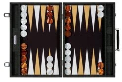 Backgammon Hector Saxe - Jean's Noir / Champagne - Compétition 8 Backgammon Hector Saxe - Jean's Noir / Champagne - Compétition -Périphériques De Jeu backgammon hector saxe jeans noir champagne competition backgammon en cuir vegan 266192