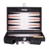 Backgammon Hector Saxe- Jean's Noir / Cuir - Moyen -Périphériques De Jeu backgammon hector saxe jeans noir cuir moyen backgammon en cuir cadeau bel objet 769968