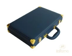 Backgammon Luxe Style Cuir / Pions Cerclés Dorés MM - Bleu -Périphériques De Jeu backgammon luxe style cuir pions cercles dores mm bleu backgammon en cuir vegan de voyage 326153