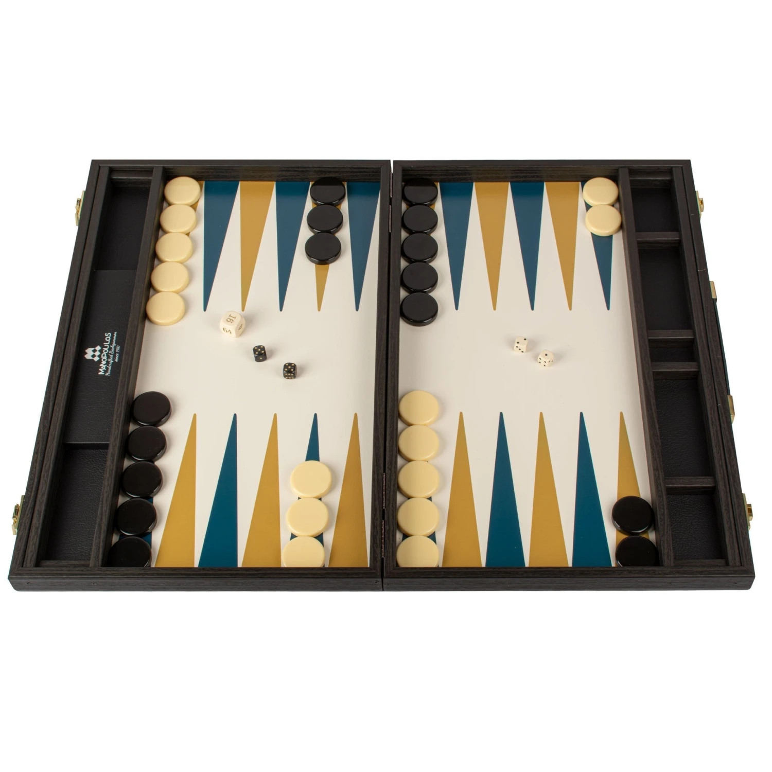 Backgammon Manopoulos Bois Et Cuir - Compétition - Grand Prix 3 Backgammon Manopoulos Bois Et Cuir - Compétition - Grand Prix