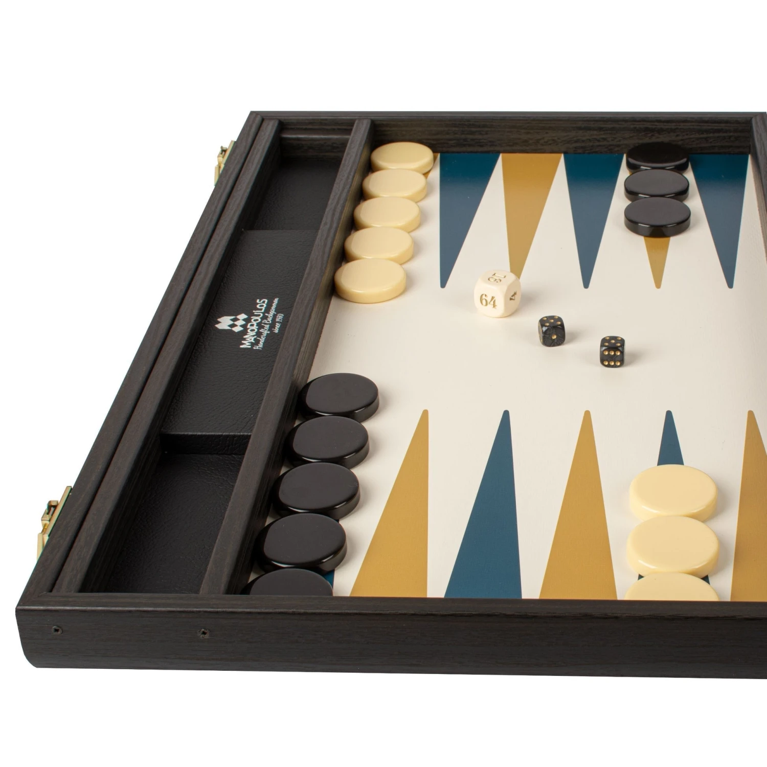 Backgammon Manopoulos Bois Et Cuir - Compétition - Grand Prix 4 Backgammon Manopoulos Bois Et Cuir - Compétition - Grand Prix – Image 2