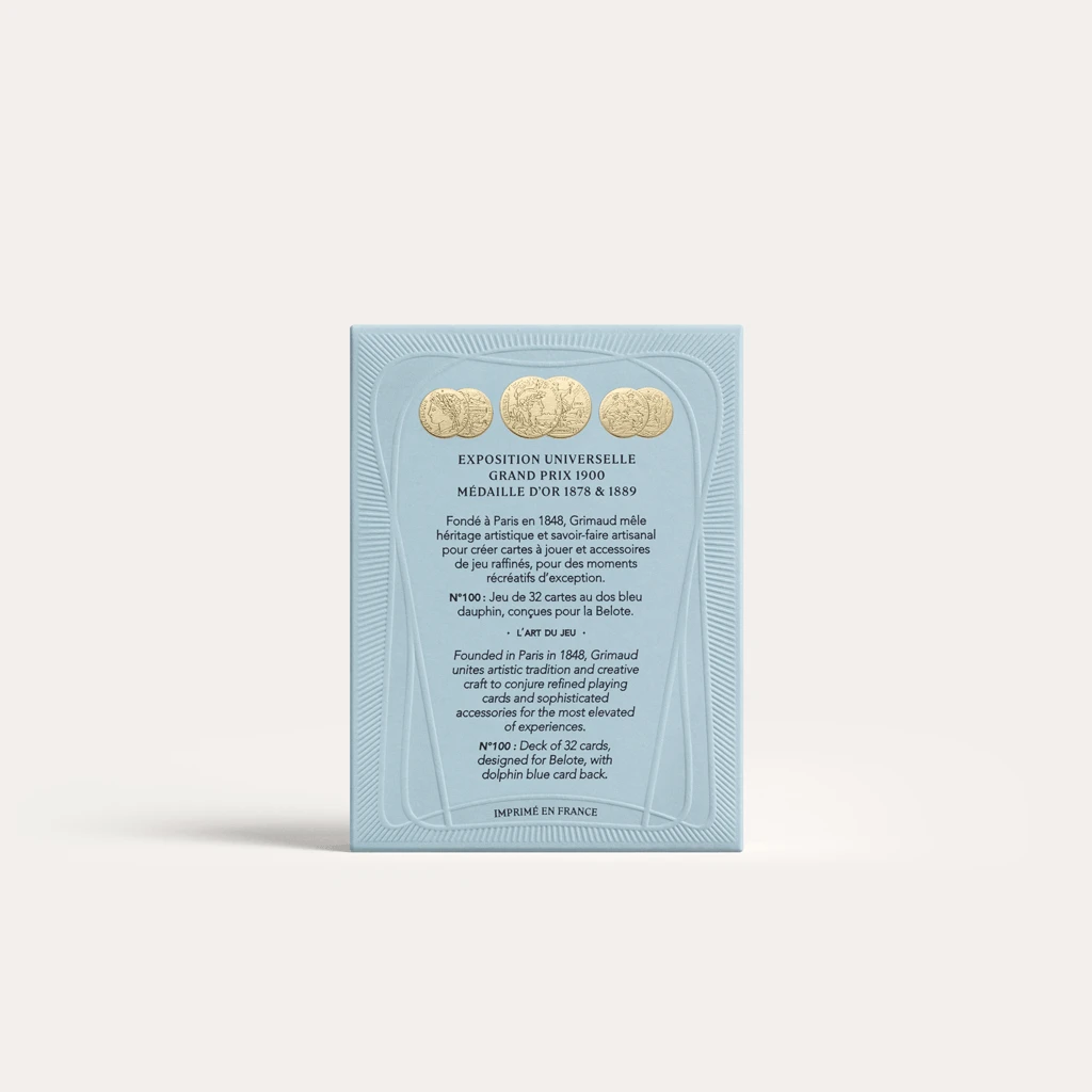 Cartes De Belote Grimaud - Nouvelle édition Luxe - Bleu Dauphin 9 Cartes De Belote Grimaud - Nouvelle édition Luxe - Bleu Dauphin – Image 7