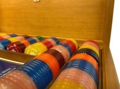 Coffret Ronce De Noyer - 264 Jetons à L'ancienne - DN -Périphériques De Jeu coffret ronce de noyer 264 jetons a lancienne dn coffret de poker de luxe 809581