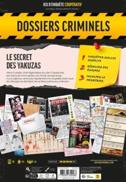 ASMODEE DOSSIERS CRIMINELS : LE SECRET DES YAKUZAS -Périphériques De Jeu dossiers criminels le secret des yakuzas jeu de plateau de strategie cooperatif 145084