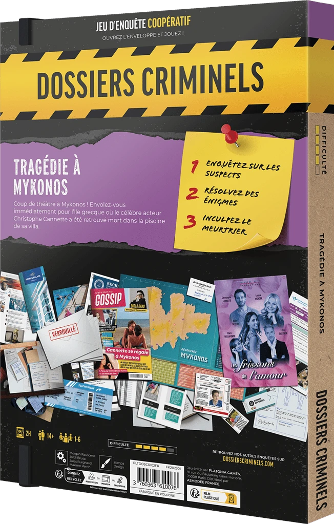 ASMODEE DOSSIERS CRIMINELS : TRAGÉDIE À MYKONOS 4 ASMODEE DOSSIERS CRIMINELS : TRAGÉDIE À MYKONOS – Image 2