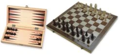 HOT Echecs / Backgammon Noyer - 30 X 15 Cm