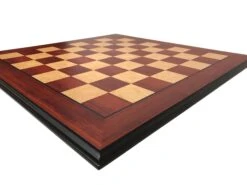 Echiquier En Bois De Padouk / Frêne Cendré - Bords Décalés