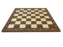 Echiquier Lettré-chiffré - Noyer / Sycomore Marqueté