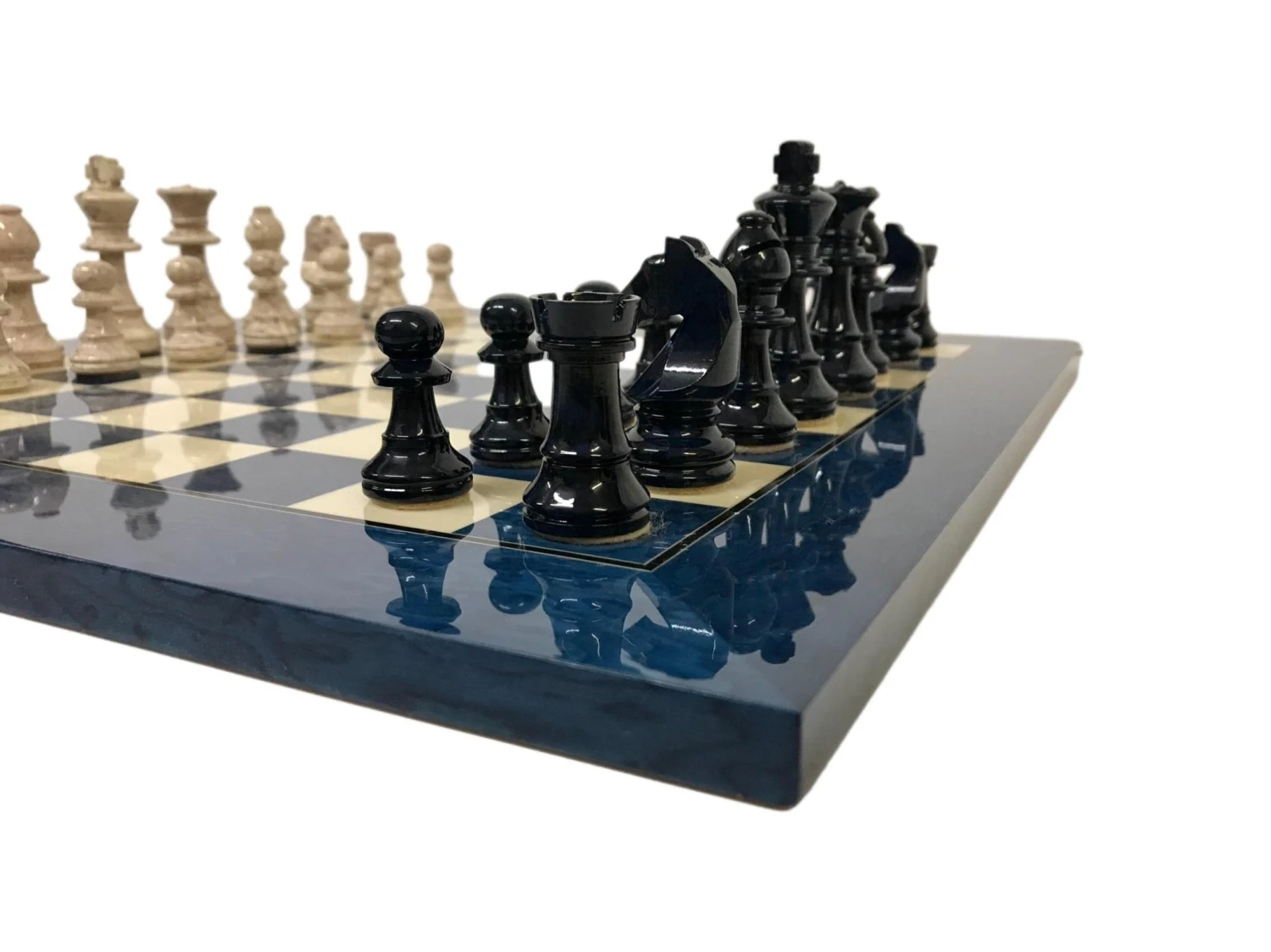 Ensemble Bois Laqué Bleu 5 Ensemble Bois Laqué Bleu – Image 3