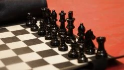 Ensemble D'échecs Roulable Magnétique - Cuir Véritable - Noir -Périphériques De Jeu ensemble dechecs roulable magnetique cuir veritable noir ensemble dechecs luxe classique jeu dechecs de voyage en cuir veritable 874471