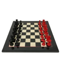 Ensemble Laqué Rouge Et Noir