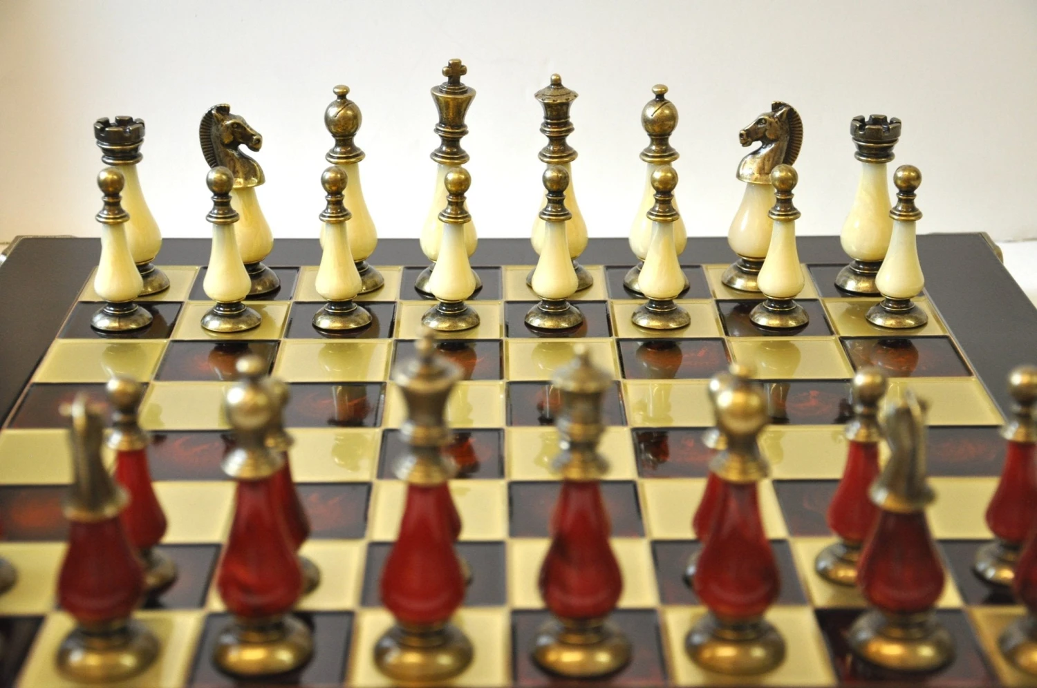 Ensemble Luxe Métal Et Perle - Rouge Et Or 10 Ensemble Luxe Métal Et Perle - Rouge Et Or – Image 8