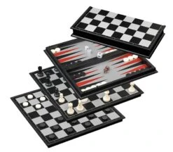 Philos Jeu D'échecs / Backgammon En Plastique - Magnétique