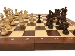 Jeu D'échecs - Coffre Acajou - Lettré-Chiffré -Périphériques De Jeu jeu dechecs coffre acajou lettre chiffre coffret dechecs et jeu dechecs ensemble classique de voyage en bois 491252