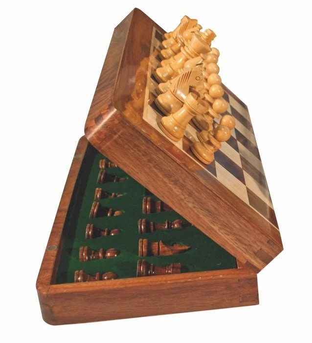 Jeu D'échecs Magnétique - Palissandre Laqué 3 Jeu D'échecs Magnétique - Palissandre Laqué